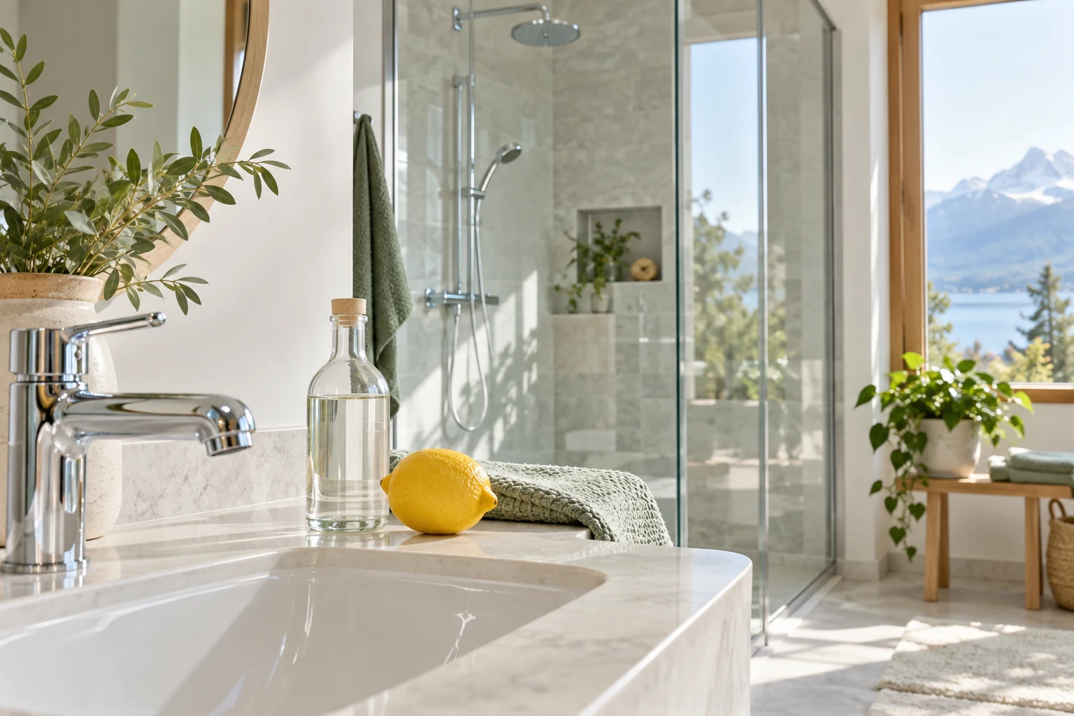 Enlever le calcaire de la salle de bain avec des produits simples