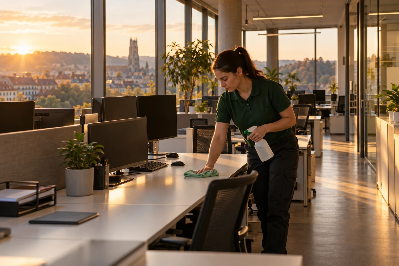 Nettoyage de bureaux en soirée à Fribourg